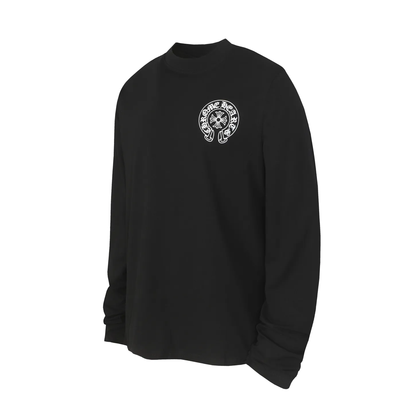 P160 Cross-border model. Those who pursue quality, please do not place an order. -Chrome Hearts/Chrome Hearts Sanskrit horseshoe🇺🇸 platform popular long-sleeved T-shirt -High weight, high density and high quality. The wool is soft, delicate and skin-friendly. It feels soft and silky. It has excellent warmth and skin-friendly properties. XL